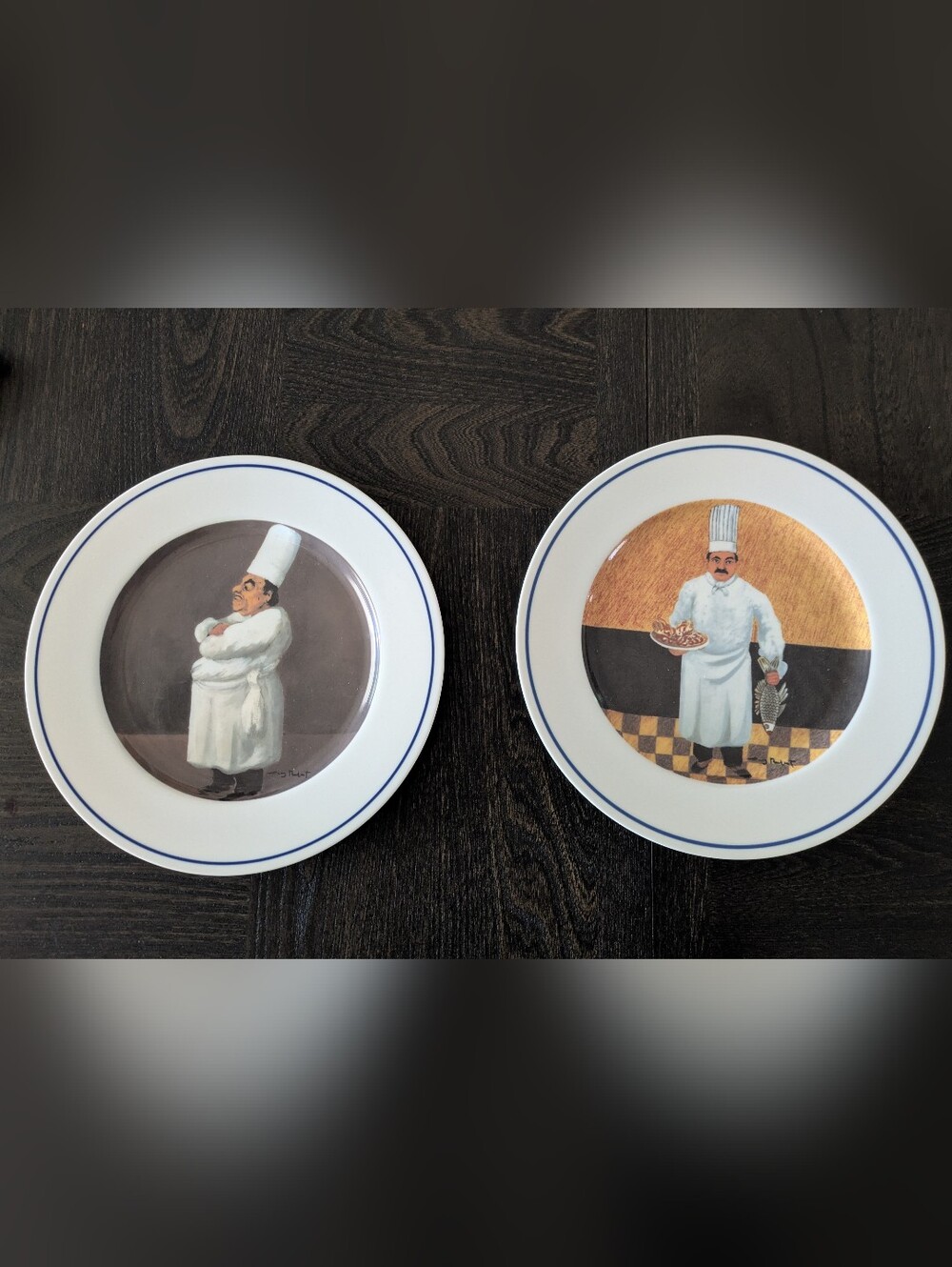 Williams Sonoma 11" Plates - Chef Series Guy Buffet - Chef Lucien/What's Cooking